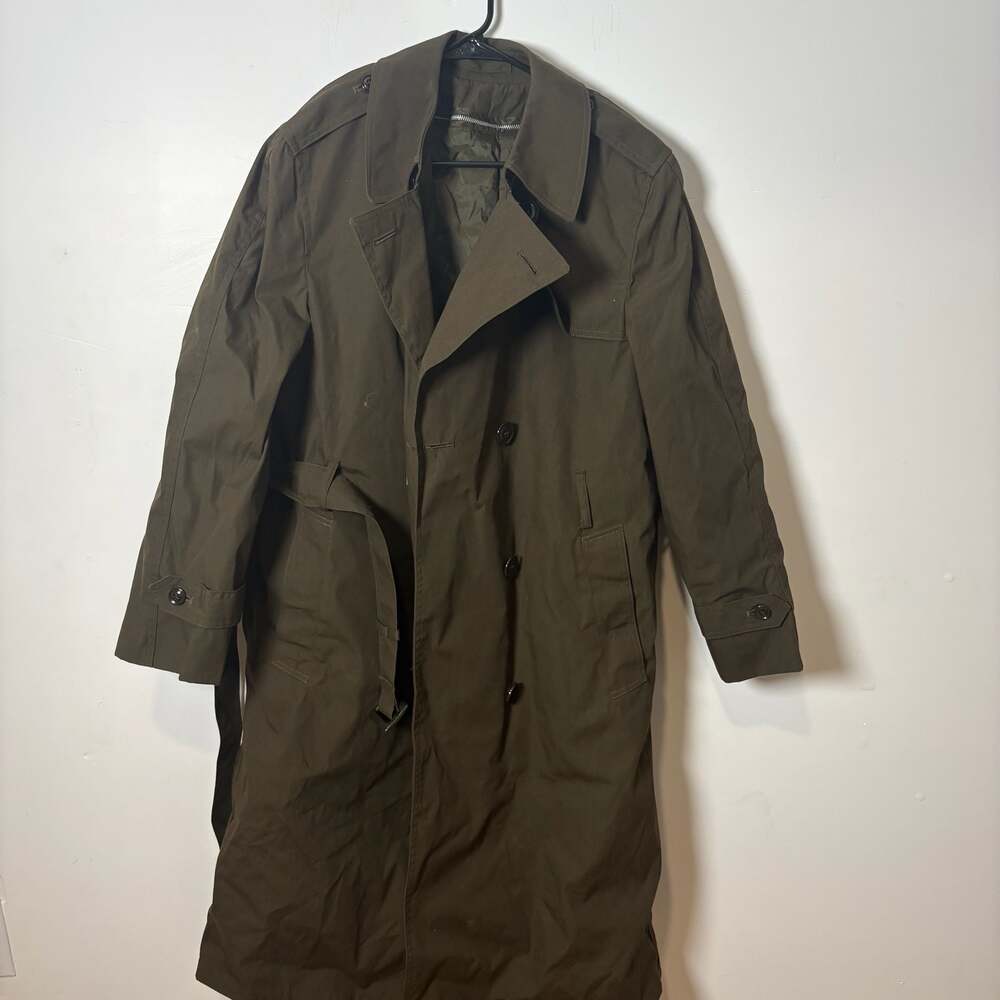 US Army All Weather Trench Coat Green AGSU 14R Fechheimer American Apparel